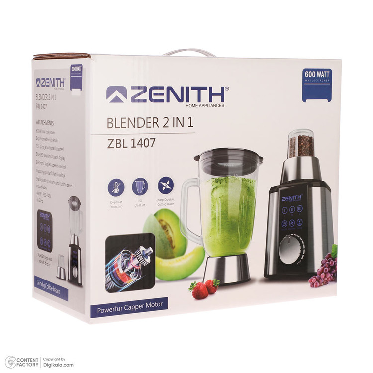 آسیاب و مخلوطکن دیجیتال زنیت مدل ZBL-1407