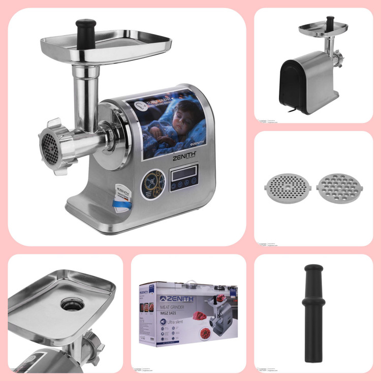 چرخ گوشت دیجیتال زنیت مدل MGZ-1421 با موتور DC و گیربکس هیدرولیک