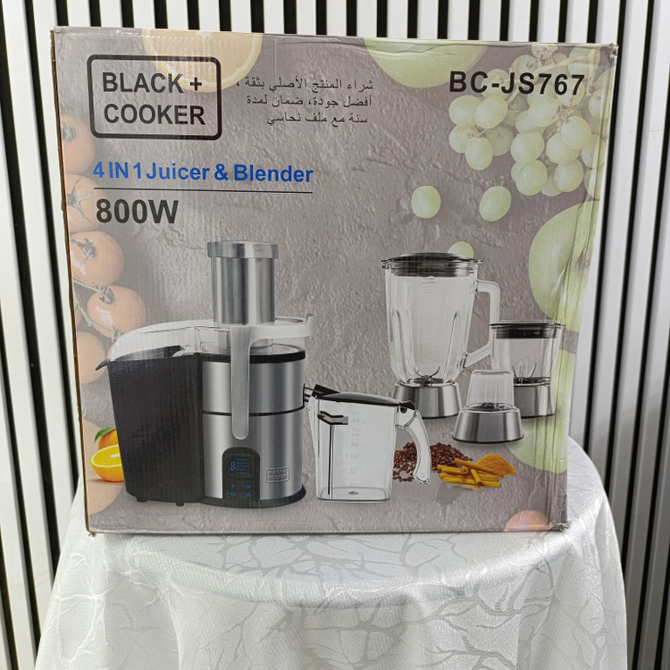آبمیوهگیری و مخلوطکن ۴ کاره بلک کوکر – مدل BC-JS767 با کنترل دیجیتال و ۵ سرعت