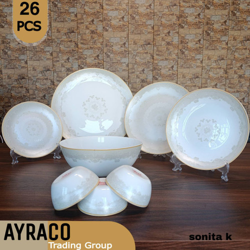 سرویس آکروپال 26 پارچه طرح سونیتا خاکستری برند دینو