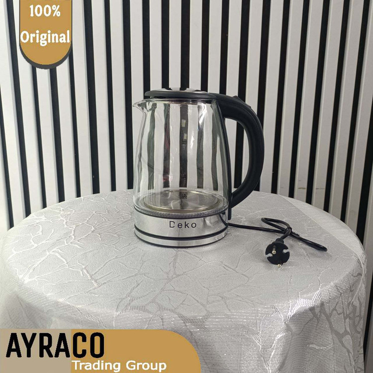 کتری برقی برند دکو بدنه شیشهای مدل RB2025 | کتری برقی شیک، سریع و کاربردی