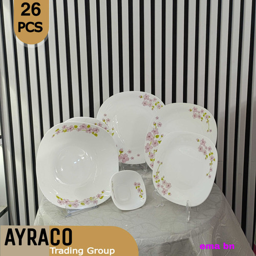 سرویس غذاخوری 26 پارچه مربع اِما بنفش برند دینو