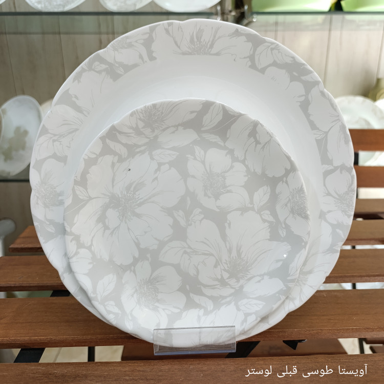 سرویس آرکوپال 26 پارچه طرح آویسا طوسی برند آیرا اپال (کارخانه مقصود)