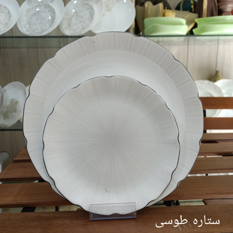 سرویس آرکوپال 26 پارچه طرح ستاره طوسی برند آیرا اپال (کارخانه مقصود)