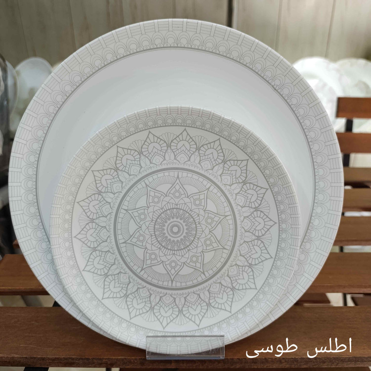 سرویس آرکوپال 26 پارچه طرح اطلس طوسی برند آیرا اپال (کارخانه مقصود)