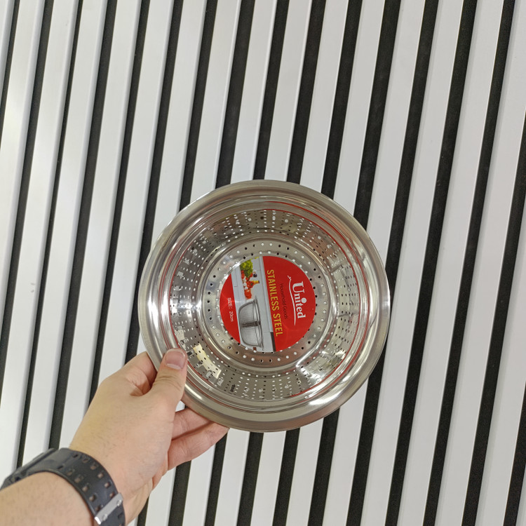 سرویس 10 پارچه آبکش و لگن استیل یونایتد